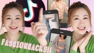 '【Trying Tiktok DIY Fashion Hacks】旧衣改造GO GO GO|7个Tiktok小窍门靠谱吗'