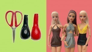 'Making Doll Clothes With Balloons #16 | 3 DIY Fashion Dresses For Barbies No Sew No glue【2021】'