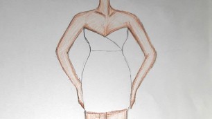 'Skin Rendering Using Colour Pencil |Fashion Figure Drawing | Fashion illustration | Skin Tone| Part1'