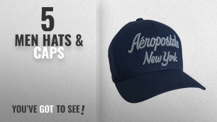 'Aeropostale Hats & Caps [ Winter 2018 ]: Aeropostale Men\'s Aero New York Script Fitted Hat L/Xl Navy'