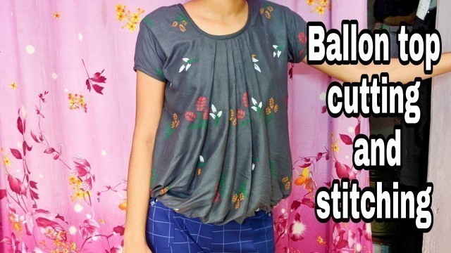 'Trending Top Cutting And Stitching/Baloon Top Cutting/Easy Sweing Tutorial/'