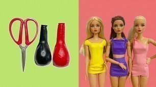 'Making Doll Clothes With Balloons #26 | 3 DIY Birthday Dresses For Barbies No Sew No glue【2021】'