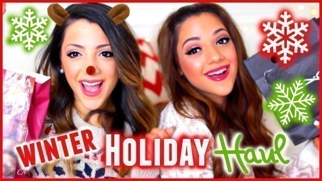 'HUGE WINTER  HOLIDAY HAUL 2015 | Niki and Gabi'