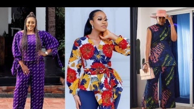 '2021 Gorgeous African Tops, Jumpsuits and Trousers Designs for Ladies #African Women Fashion'