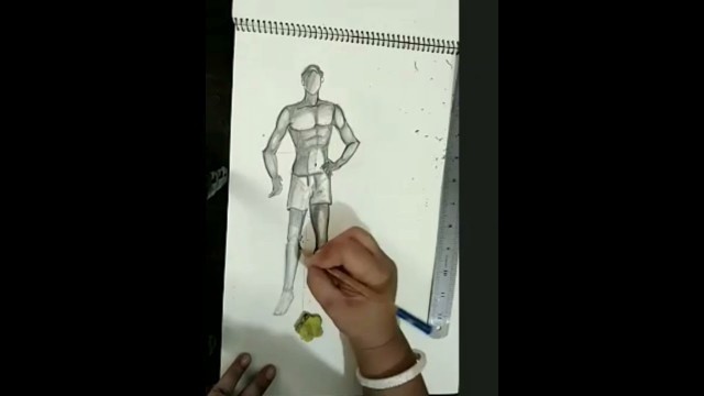 'How to draw meal fashion figure sketch.'