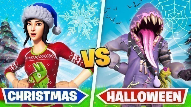 'the CHRISTMAS vs HALLOWEEN Fortnite FASHION SHOW...'