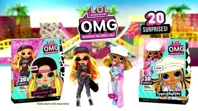 'L.O.L. Surprise! OMG Fashion Dolls Series 5 Trendsetter & Skatepark Q.T. Commercial'