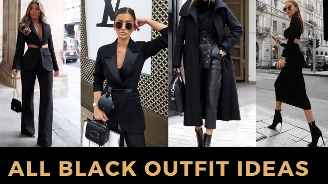 '40+ ALL BLACK OUTFIT LOOKBOOK | Red Fashion Chic'