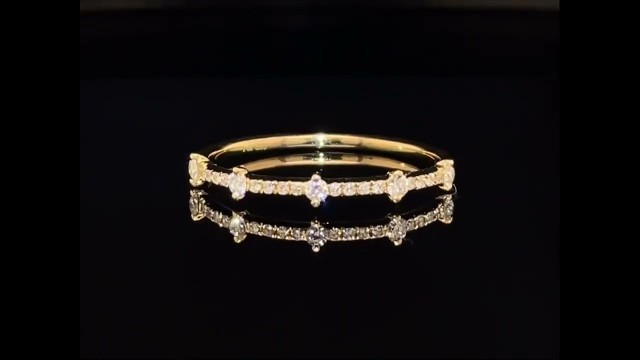 'Brand New Chic Fashion! Petite 0.15ctw Diamond Slim Stacking Ring in 14k Yellow Gold'