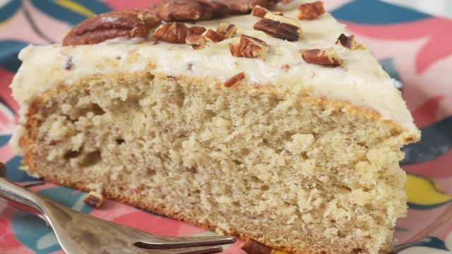 'Old Fashioned Banana Cake Recipe Demonstration - Joyofbaking.com'