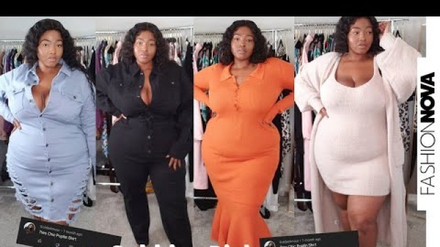 'My Subscribers Pick My Outfits | Fashion Nova Curve/ Plus Size Try On Haul | Teddy, Denim Etc'