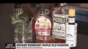 'New Years Cocktails: Smoked Rosemary Maple Old Fashion'