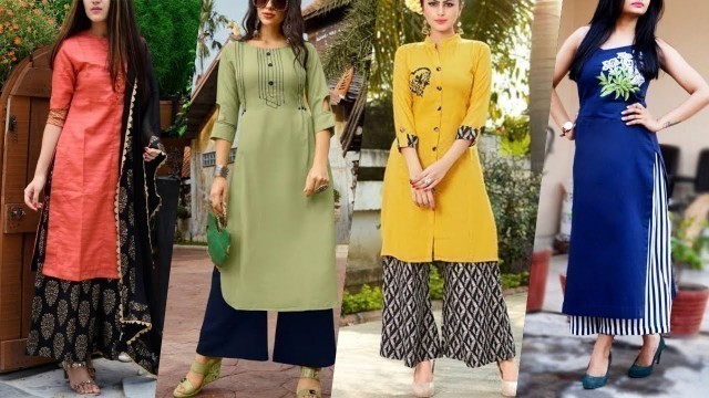 'Latest Kurti With Palazzo Suits Collection||Indian Outfits||Chic Fashion||CF'