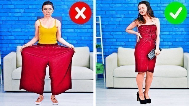 'BRILLIANT DIY CLOTHES HACKS || New Cool Ideas For Your Everyday Style'