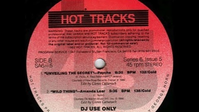 'Amanda Lear - Wild Thing (Hot Tracks Series 6 Vol 5 Side B2)'