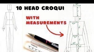 'How To Draw 10 Head Croqui (For Begginers) || 10 Head Fashion Figure Using Scale || (Part 1)'