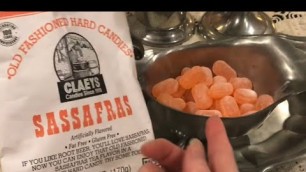 'sassafras candy taste like root beer (clarys old-fashioned candy)'