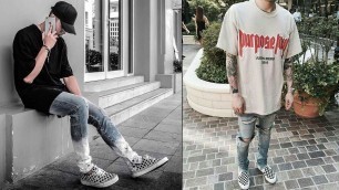 'Vans Slip On Black & White Outfit Ideas Men 2021 | Vans Slip On | Men\'s Fashion 2021'