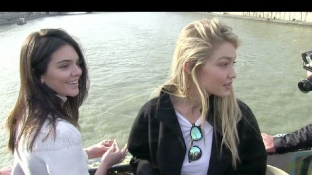 'EXCLUSIVE - Kendall Jenner and BFF Gigi Hadid seal their friendship on the Pont des Arts in Paris'