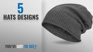 'Top 10 Hats Designs [2018]: Compagno lined beanie winter hat fine knit design with a soft fleece'