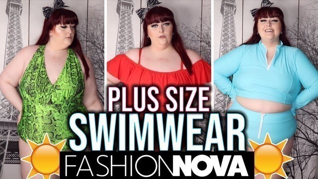 '☀️ BAE-WATCH VIBES! ☀️ | Plus Size Swimwear from Fashion Nova! (Fashion Nova Curve Haul #17)'