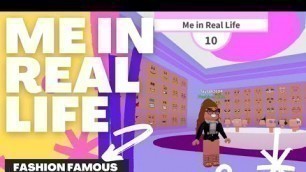 'Me In Real Life - Fashion Famous (Roblox) | Play With Tay'