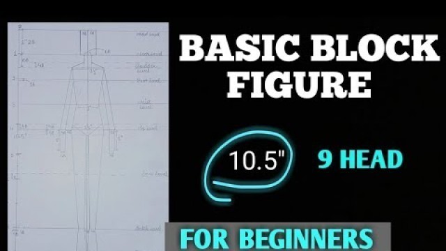 'Basic Block Fashion Figure | 9 Head |10.5\"|For Beginners'