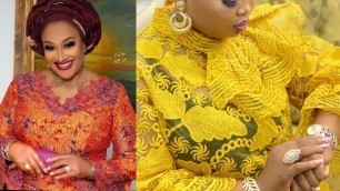 'African Fashion: Elegantly Styled Lace & Velvet Dresses for Women || Ankara Asoebi Styles For Owanbe'