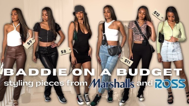 'BADDIE ON A BUDGET HAUL | Ross & Marshalls Try On & Styling | Affordable Fashion'