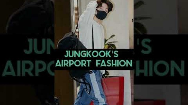 'Jungkook\'s airport fashion ✨ #bts #jungkook'