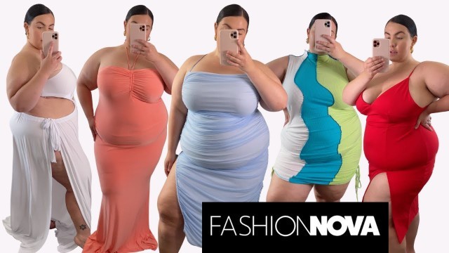 'WOW!! Fashion Nova Curve got some cute AF dresses! a PLUS SIZE TRY ON HAUL'