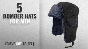 'Top 10 Bomber Hats For Men [2018]: Adult Fur Lined Waterproof Trapper Hat'