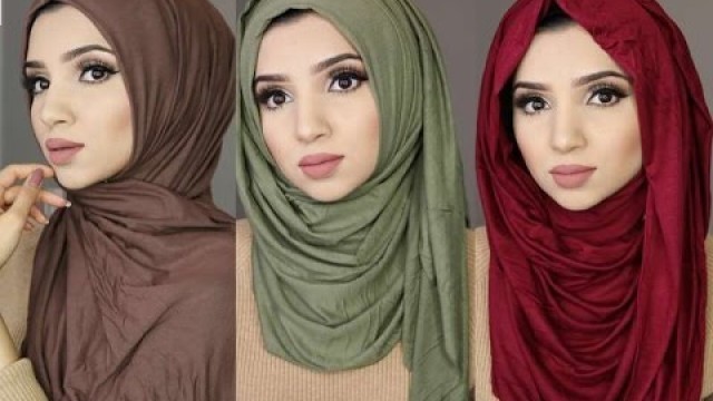 '3 Simple Hijab Styles Using Jersey Material'