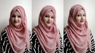 'Everyday Formal Hijab Style  with crinkle Hijab (2020)||Step by Step|| Tahmina Shova❤'