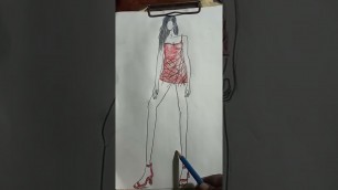 'fashion sketch drawing #fashion #style #model #designer'