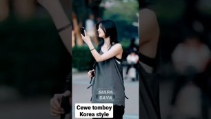 'Cewe Tomboy Style Korean #cantik #wolfcut #girl #viral #tomboy'