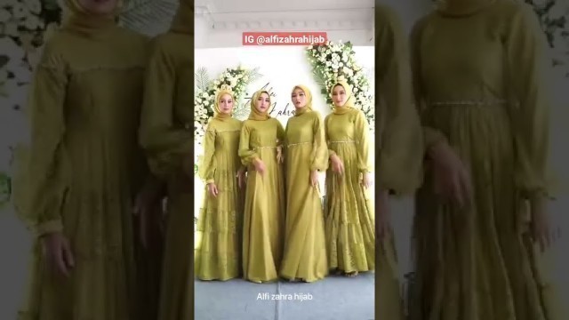 'Link produk dikomentar | rekomendasi gamis dress kondangan | shopee haul | ootd hijab style remaja'