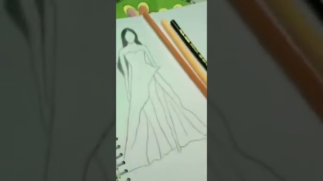 'How to Draw a Fashion Girl || Dress design drawing model'