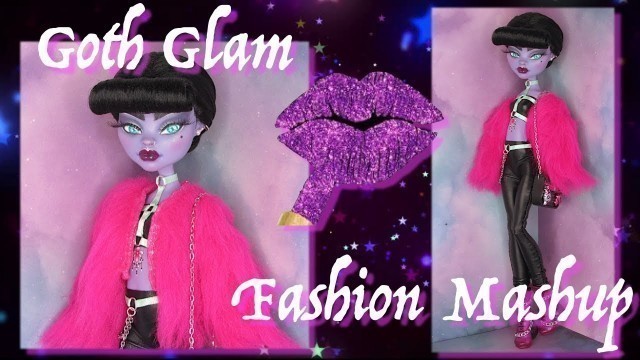 'Goth Glam Fashion Mashup | Miniature Fashion | Repaint | Custom Art Figure | OOAK | ART'