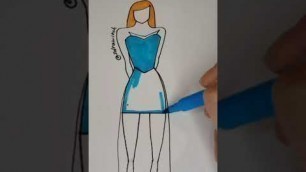 '#sleepingbeauty #disney #fashion #illustration #model #dress #color #watercolor #brushpen #drawing'