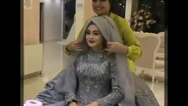 'Hijab Tutorial, Wedding Hijab Style #hijab #hijabtutorial'