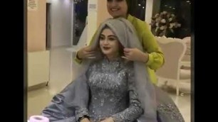 'Hijab Tutorial, Wedding Hijab Style #hijab #hijabtutorial'