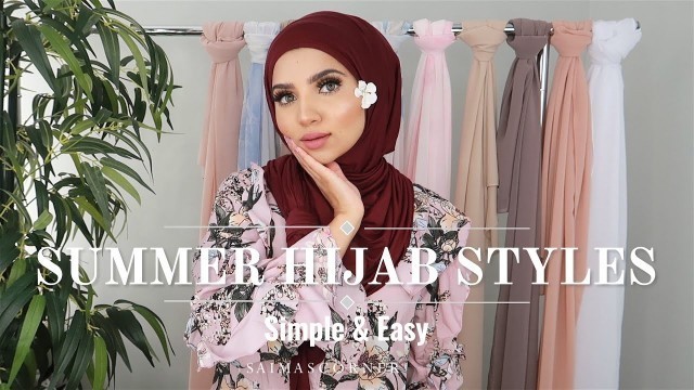 'SUMMER HIJAB STYLES | Simple & Easy | Breathable & full coverage + GIVEAWAY ft. Voilechic'