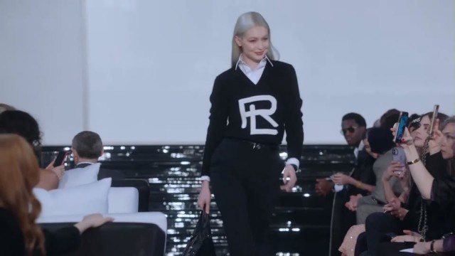 'Gigi Hadid & Bella Hadid walk the RALPH LAUREN Fall Winter 2022 Runway- New York Fashion Week'