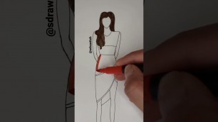 '#katrinakaif #model #fashion #illustration #color #watercolor #brushpens #drawing #satisfying #art'