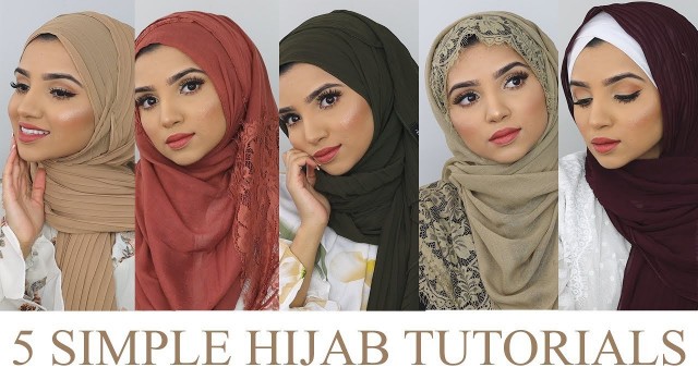 '5 SIMPLE HIJAB STYLES ft. Niswa Fashion | SAIMASCORNER'