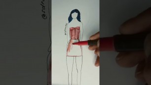 '#shorts #fashion #model #illustration #color #satisfying #art #draw #watercolor #viral #trending'