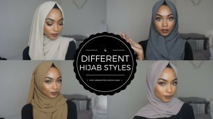 '4 SIMPLE HIJAB STYLES | WITH GEORGETTE/CHIFFON HIJABS'