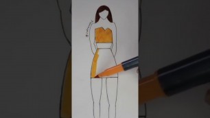 '#shorts #fashion #illustration #color #orange #satisfying #art #draw #artist #model #viral #trending'