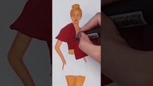 '#dressdesign #drawing #illustration #fashion #model #art #design #tutorial #painting #shorts #skatch'